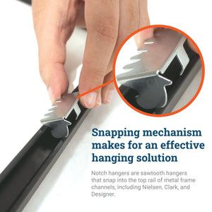 Metal Frame Notch Hanger - S-HWR-09X - Picture Hang Solutions