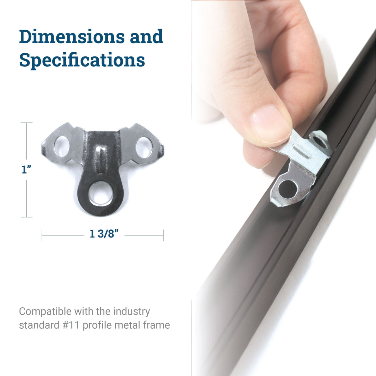 Metal Frame Snap Hanger - S-HWR-05X - Picture Hang Solutions