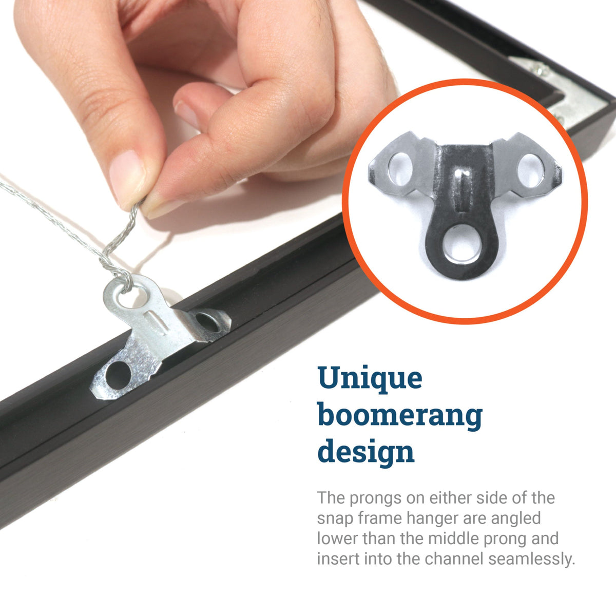 Metal Frame Snap Hanger - S-HWR-05X - Picture Hang Solutions