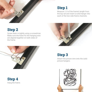 Metal Frame Solid Hanger - S-HWR-4258X - Picture Hang Solutions