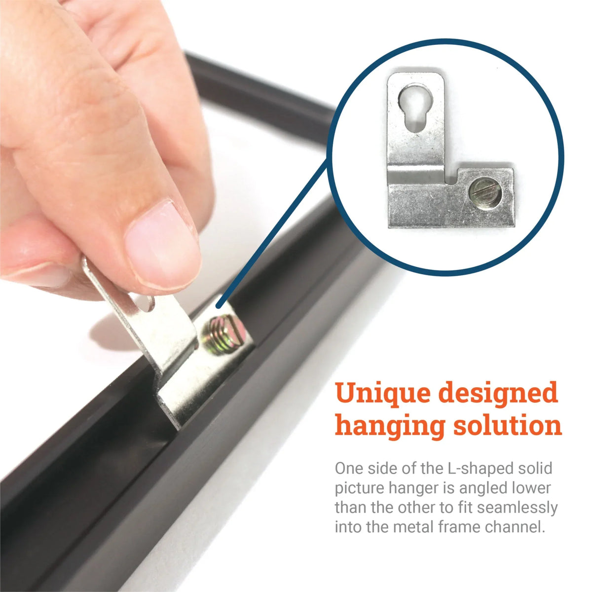 Metal Frame Solid Hanger - S-HWR-4258X - Picture Hang Solutions