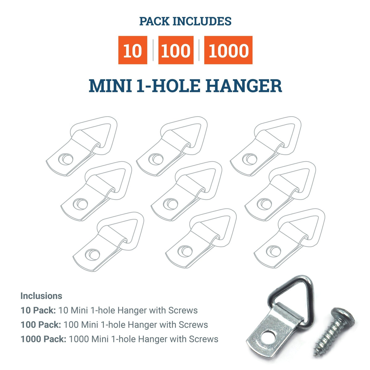 Mini 1-Hole Hanger - HWR-5589X - Picture Hang Solutions