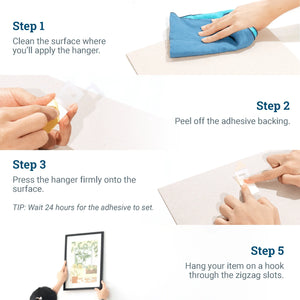 Mini ZigZag Adhesive Picture Hanger - S-HWR-109X - Picture Hang Solutions