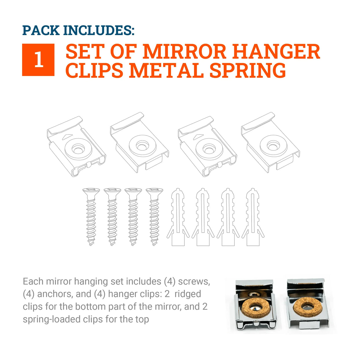 Mirror Mounting Hardware Kit - S-HWR-MIRHNG - Picture Hang Solutions