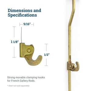 Monkey Hanger - Gallery Rod Adjustable Hook - S-BGS-HOOK - Picture Hang Solutions