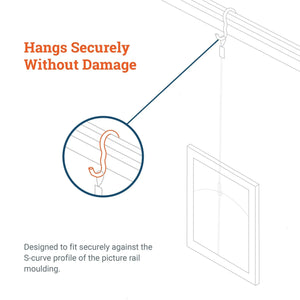 Narrow Picture Rail Hook - S-HWR-1326X - Picture Hang Solutions