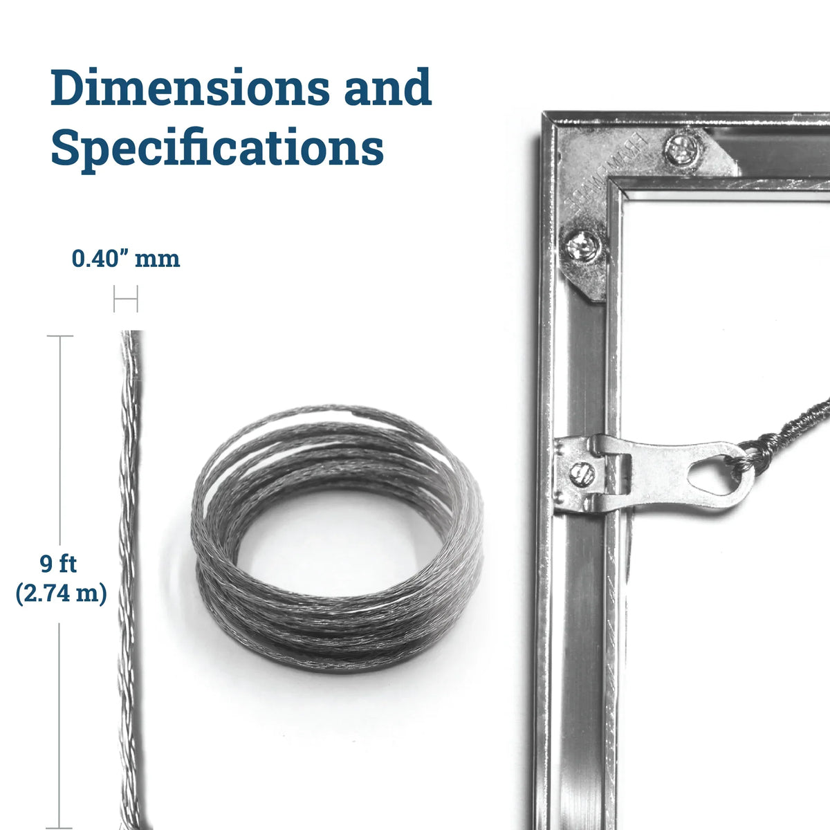 No. 2 Braided Wire - S-HWR-740-2 - Picture Hang Solutions