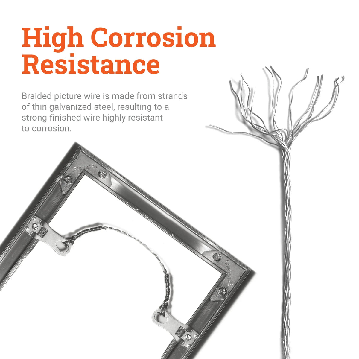 No. 2 Braided Wire - S-HWR-740-2 - Picture Hang Solutions