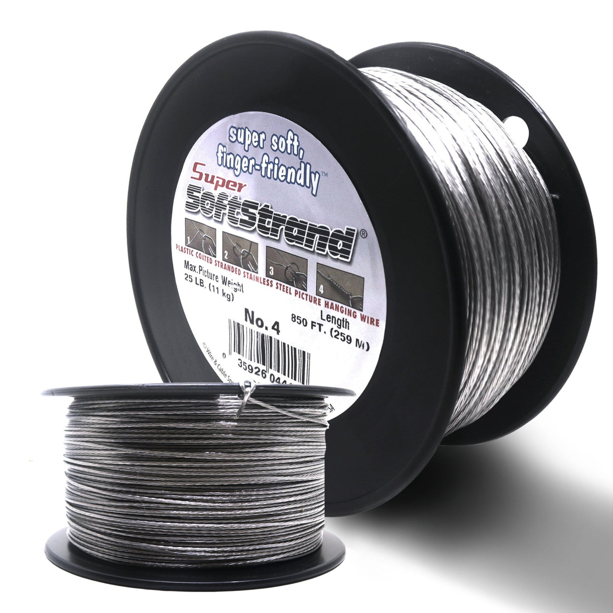 No. 4 Vinyl Coated Stainless Wire 850ft - S-BOX-6401 - Picture Hang Solutions