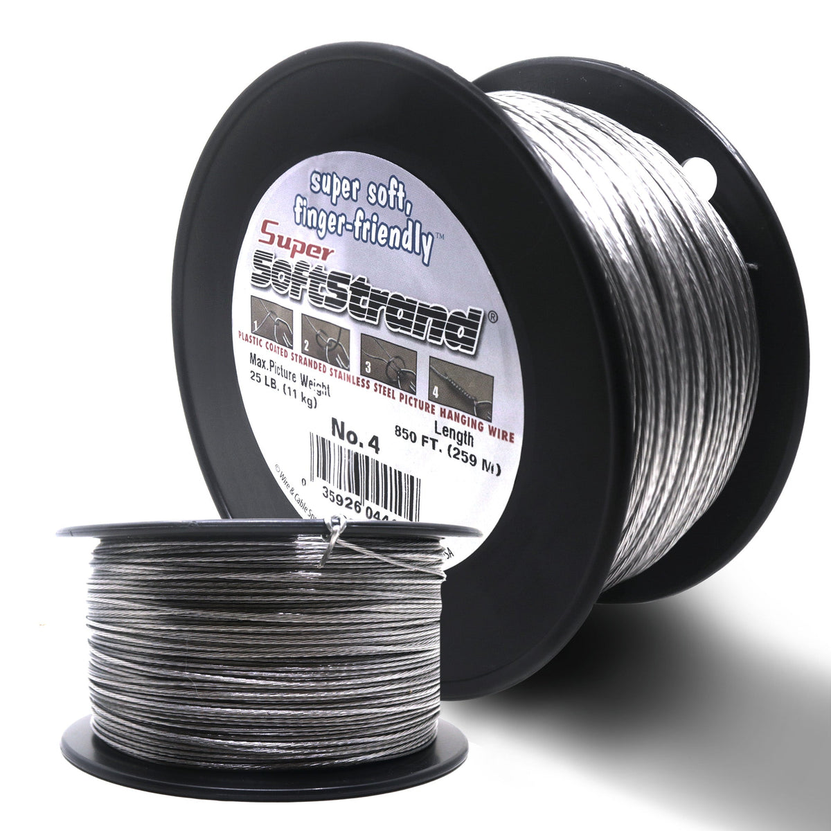No. 4 Vinyl Coated Stainless Wire 850ft - BOX-6401 - Picture Hang Solutions