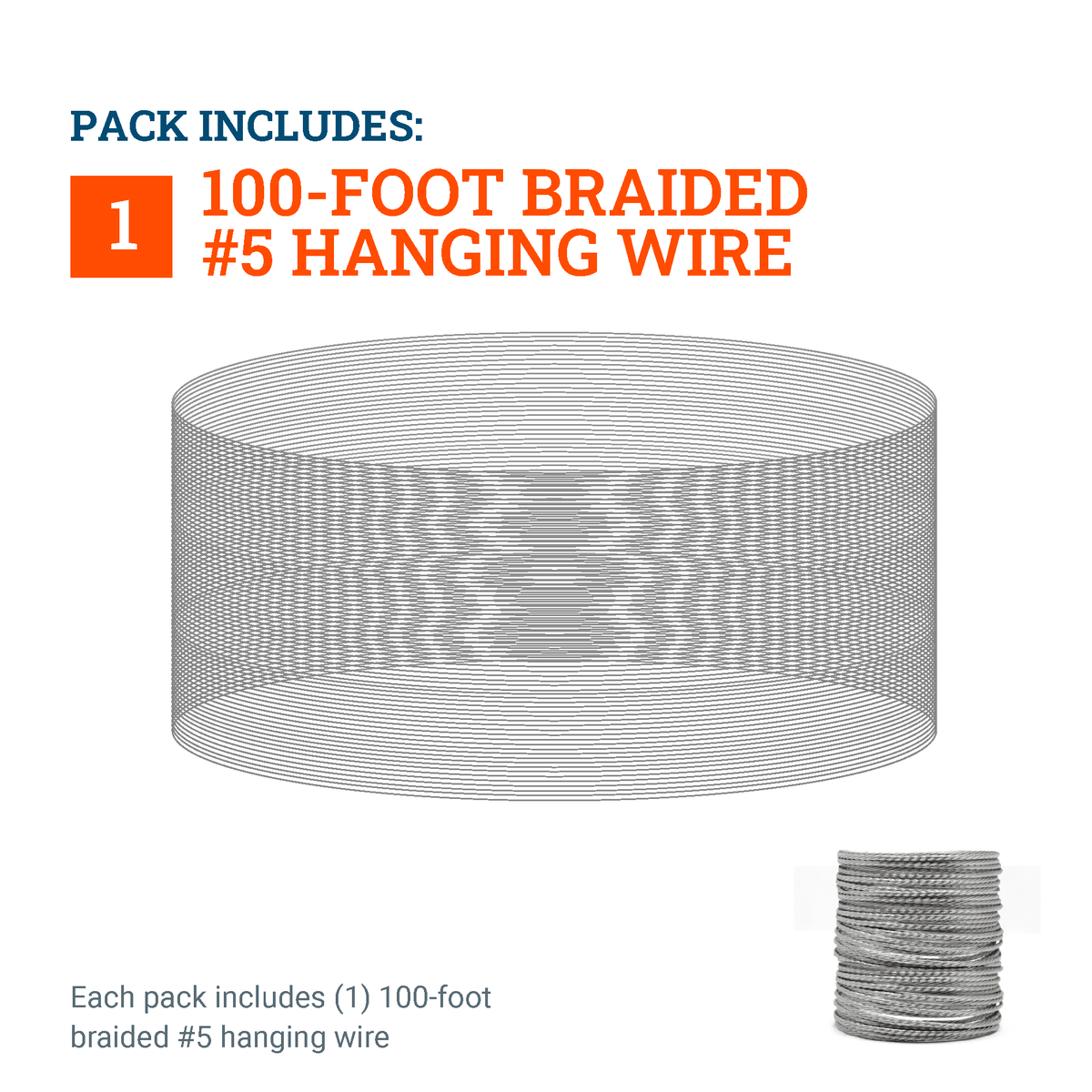 No. 5 Braided Picture Wire 100ft. - S-ROLL740-5 - Picture Hang Solutions