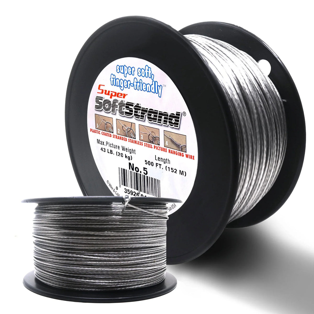No. 5 Vinyl Coated Stainless Wire 500ft - S-BOX-6501 - Picture Hang Solutions