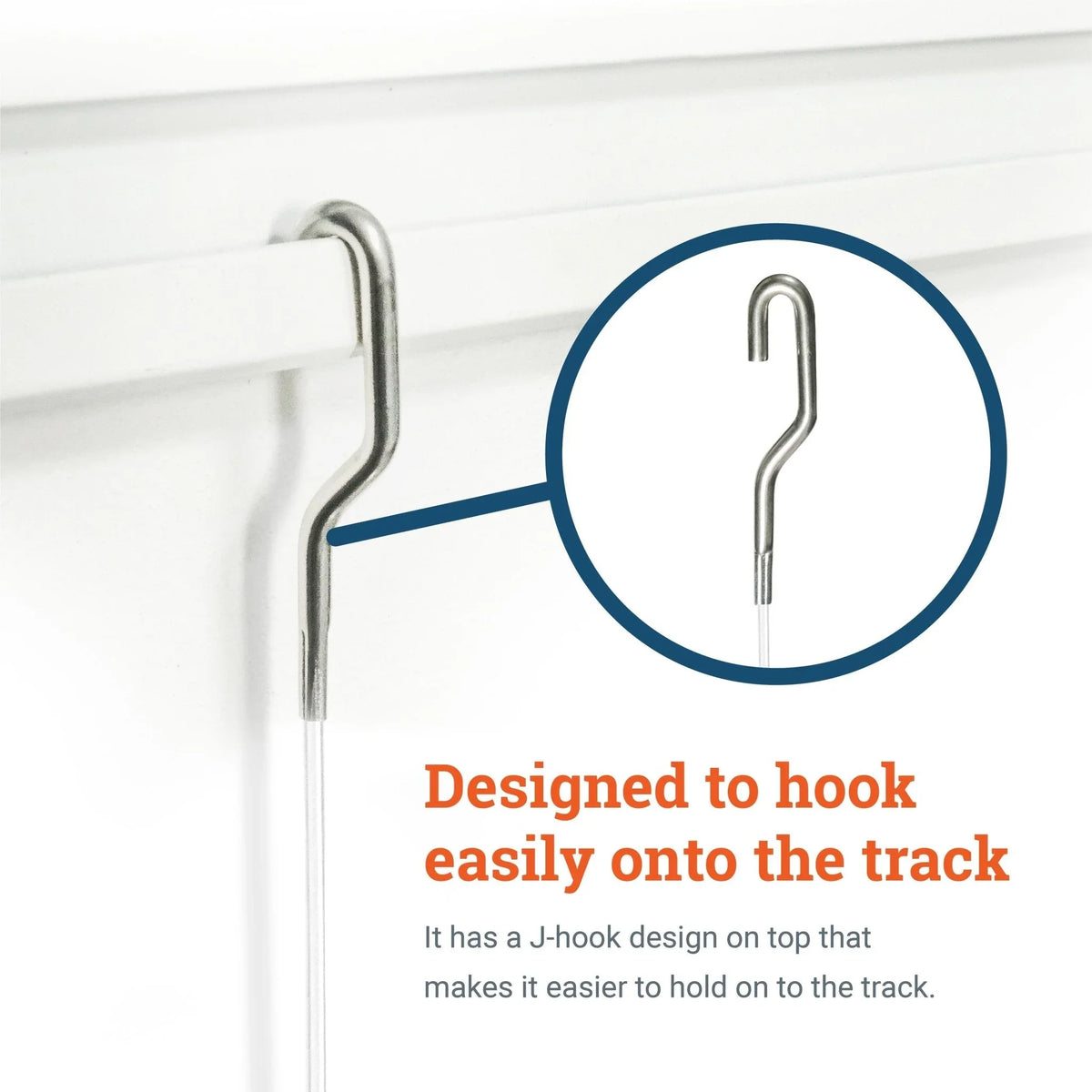 Nylon Cord 72 - Inch With Large Hook - S-GSC-N004 - Picture Hang Solutions