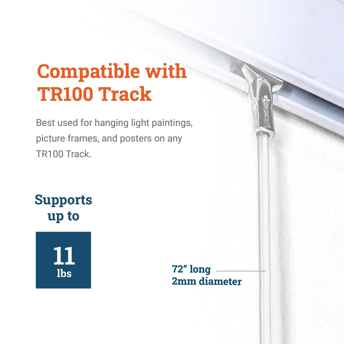 Nylon Cord 72 - Inch With Small Hook - S-GSC-N001 - Picture Hang Solutions