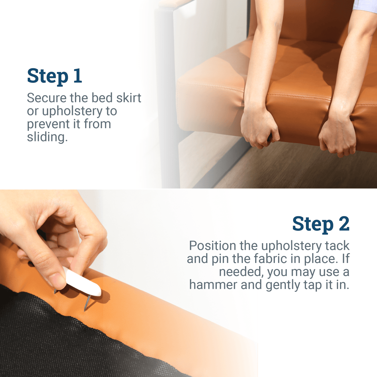 Plastic Double Head Bumper Upholstery Pin - S-HWR-DBGLD - Picture Hang Solutions