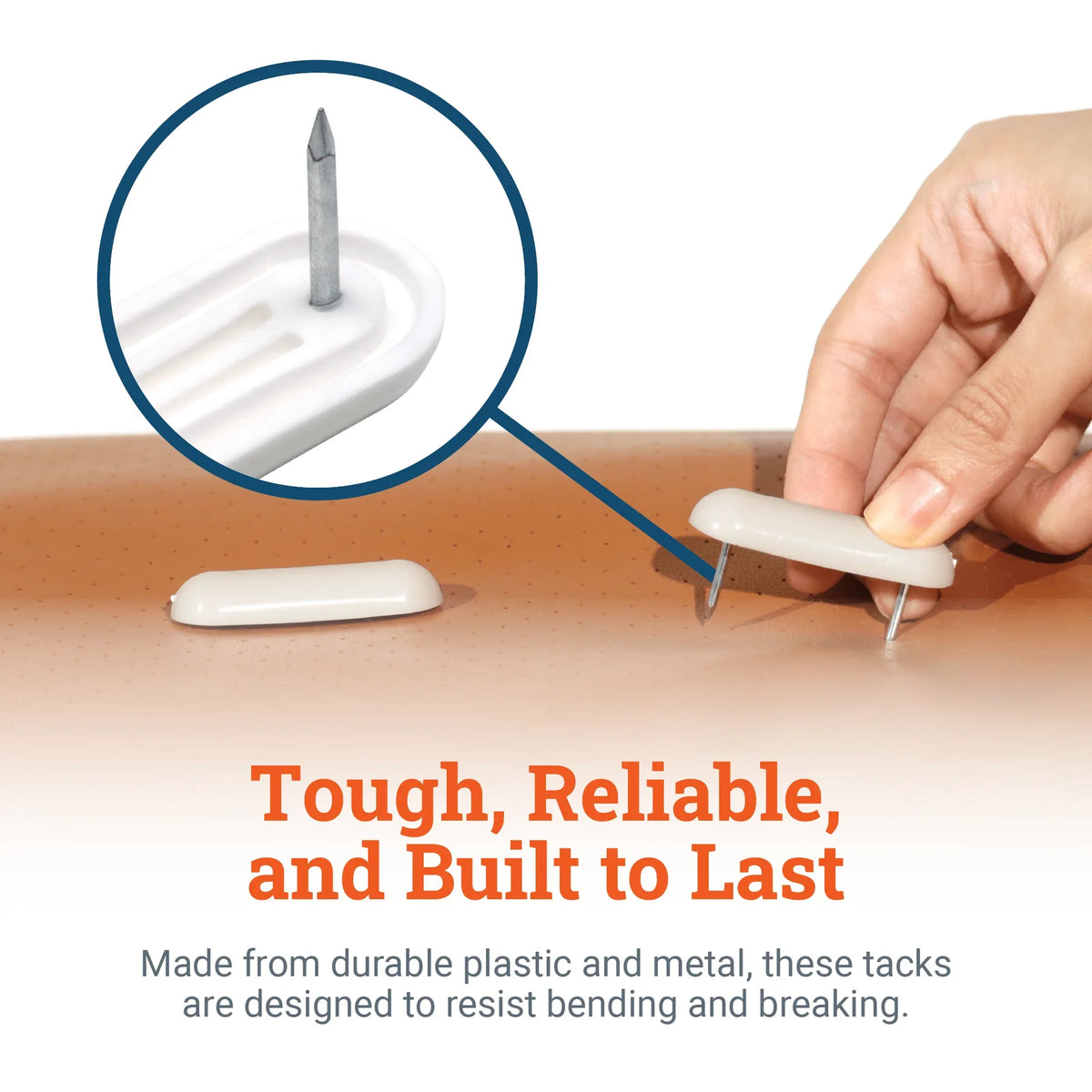 Plastic Double Head Bumper Upholstery Pin - S-HWR-DBGLD - Picture Hang Solutions