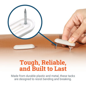 Plastic Double Head Bumper Upholstery Pin - S-HWR-DBGLD - Picture Hang Solutions