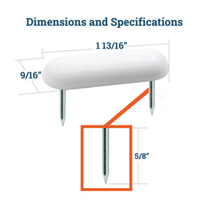 Plastic Double Head Bumper Upholstery Pin - S-HWR-DBGLD - Picture Hang Solutions