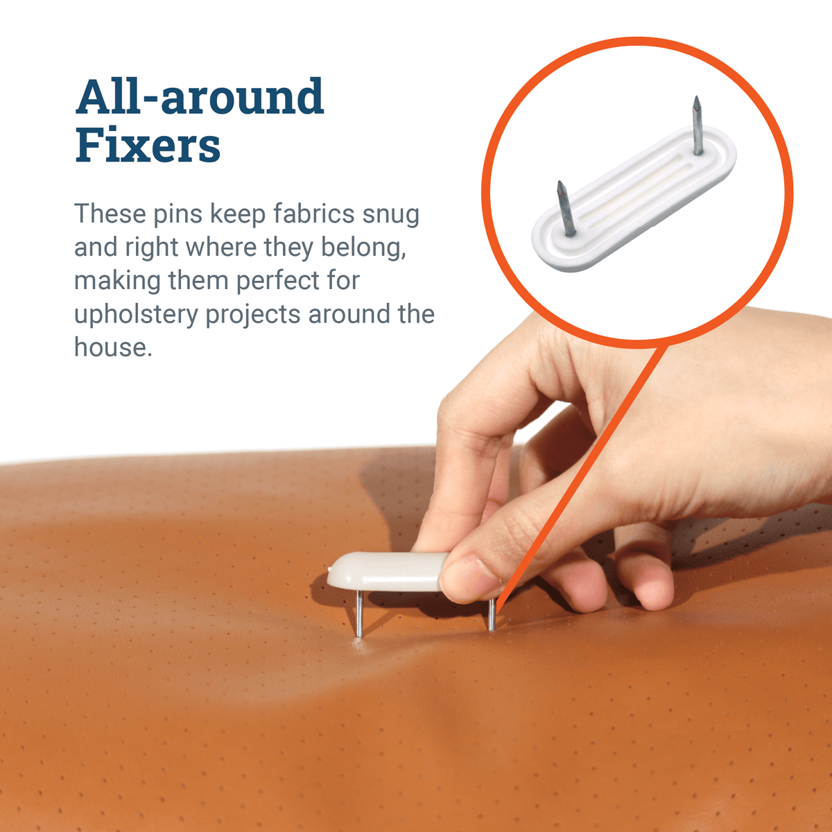 Plastic Double Head Bumper Upholstery Pin - S-HWR-DBGLD - Picture Hang Solutions