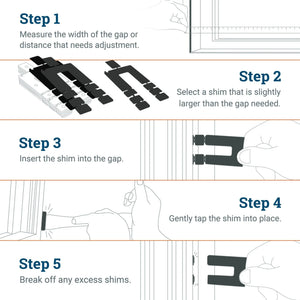 Plastic Structural Shimstack - 16 Pack - Adjustable Plastic Shims - 1/16” Thickness with 5/8 “ Slot Width - S-SHIM-116 - Picture Hang Solutions
