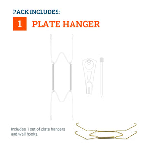 Plate Hangers for Decorative Hanging - Includes Brass Hook and Nail - S-HWR-138 - Picture Hang Solutions