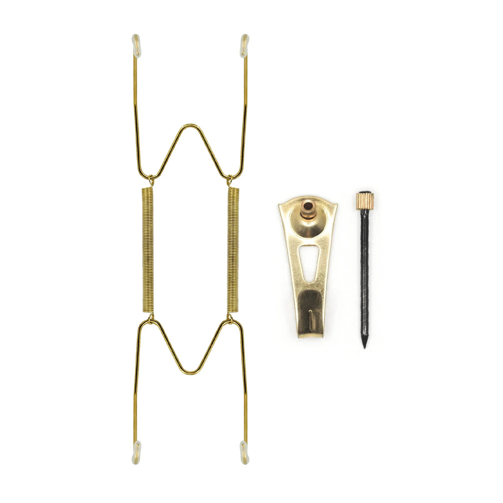 Plate Hangers for Decorative Hanging - Includes Brass Hook and Nail