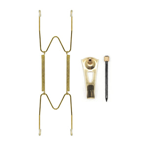 Plate Hangers for Decorative Hanging - Includes Brass Hook and Nail - S-HWR-138 - Picture Hang Solutions