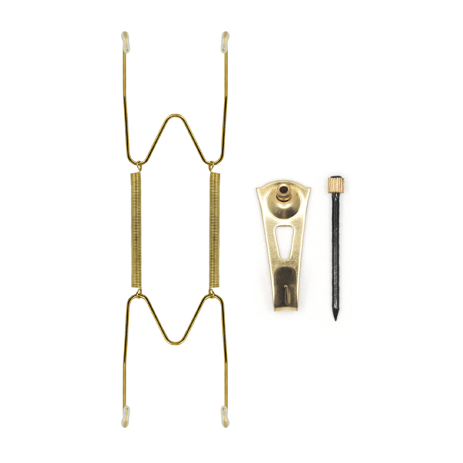 Plate Hangers for Decorative Hanging - Includes Brass Hook and Nail - S-HWR-138 - Picture Hang Solutions
