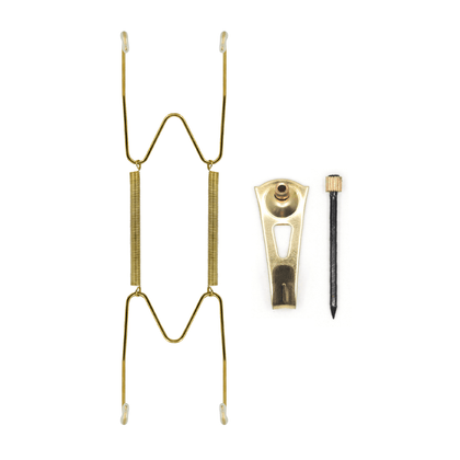Plate Hangers for Decorative Hanging - Includes Brass Hook and Nail - S-HWR-138 - Picture Hang Solutions