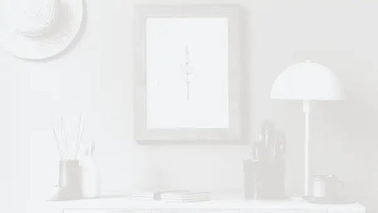 Empty picture frame on a wall