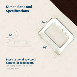 Sawtooth Foam Hanger - S-HWR-112X - Picture Hang Solutions