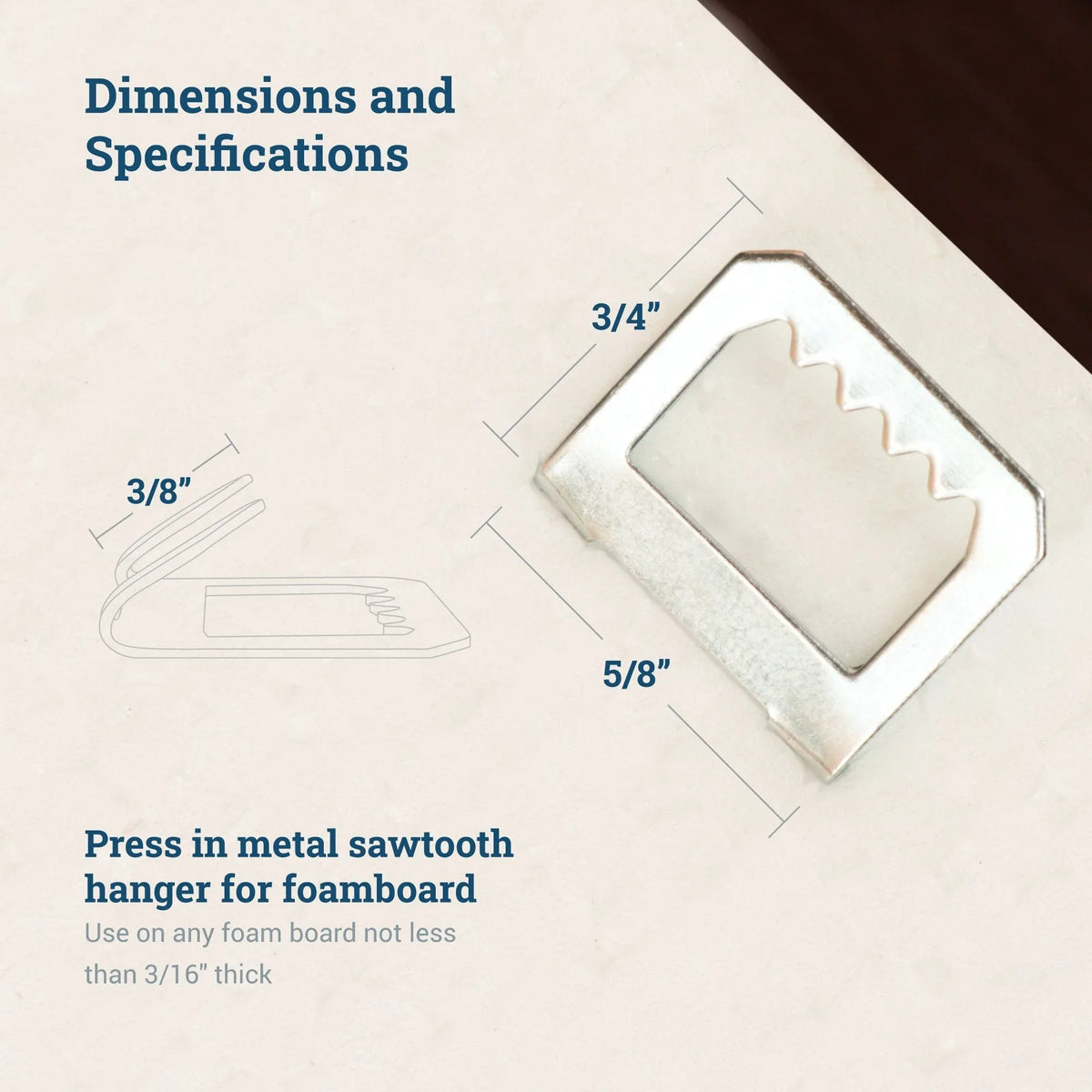 Sawtooth Foam Hanger - S-HWR-112X - Picture Hang Solutions