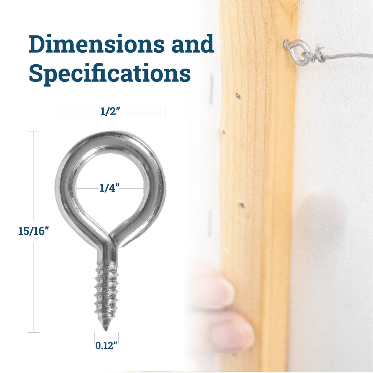 Screw Eye Hanger 210.5 - S-HWR-50707 - Picture Hang Solutions