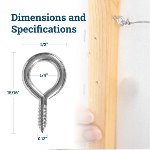 Screw Eye Hanger 210.5 - S-HWR-50707 - Picture Hang Solutions