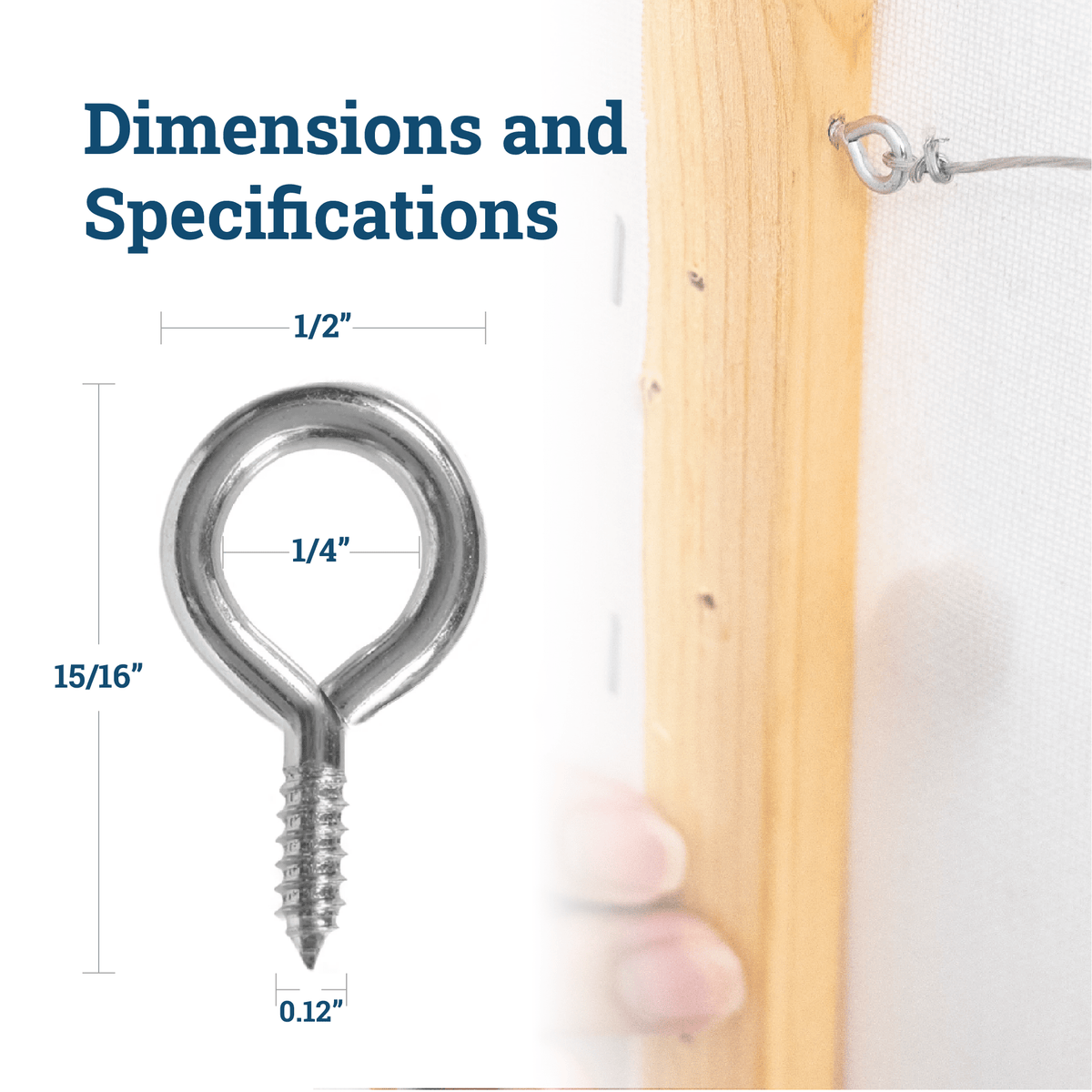 Screw Eye Hanger 210.5 - S-HWR-50707 - Picture Hang Solutions