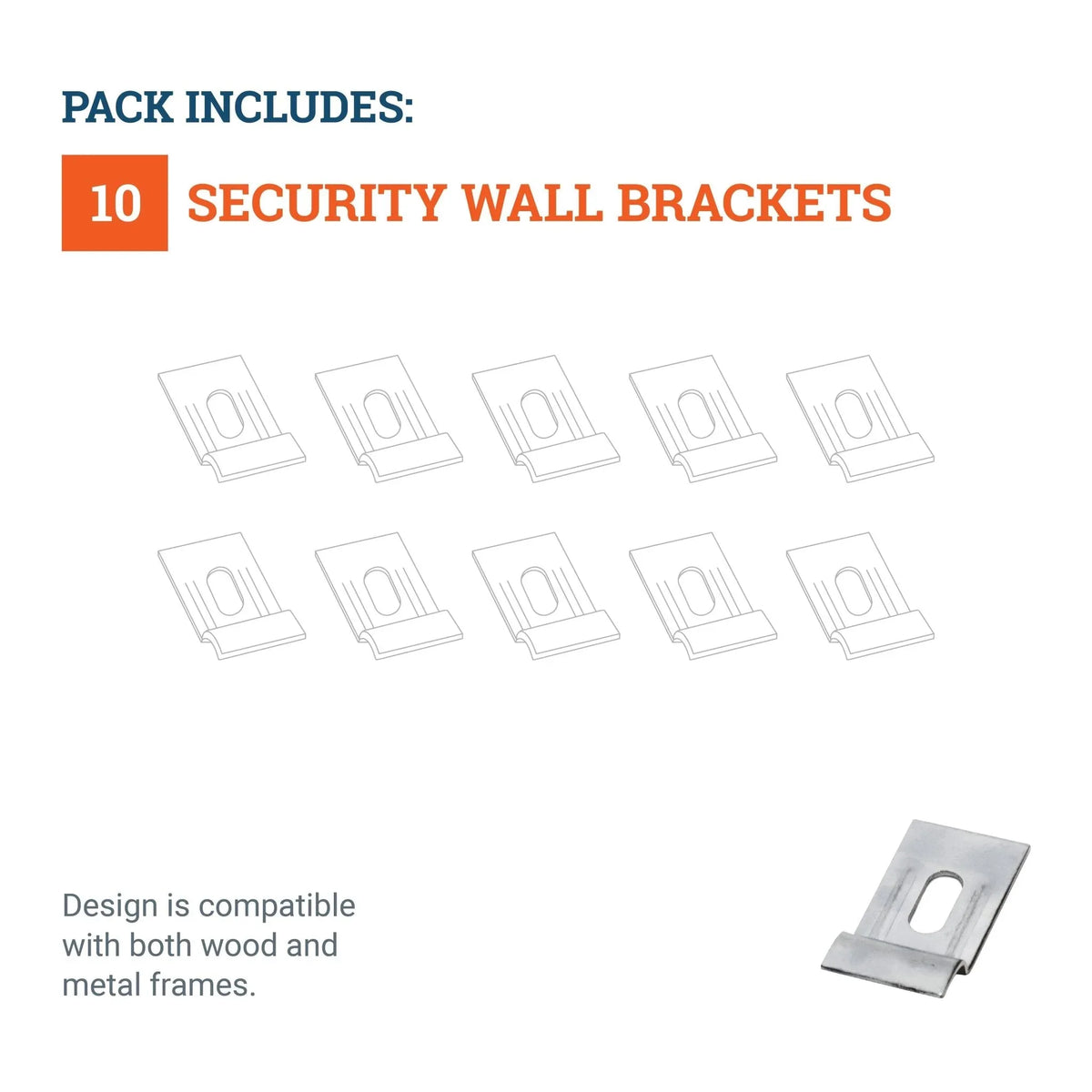 Security Wall Bracket - S-SEC-11X - Picture Hang Solutions