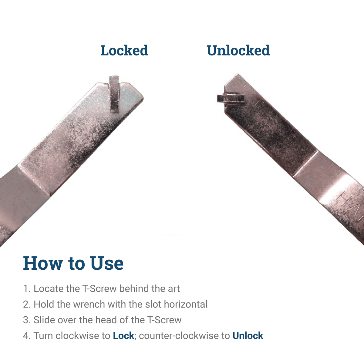 Security Wrench for T - Head Screw - S-SEC-4 - Picture Hang Solutions