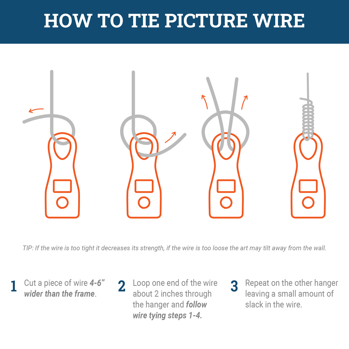 Single Strap Adjustable Hangers (Pair) - S-HWR-190 - Picture Hang Solutions