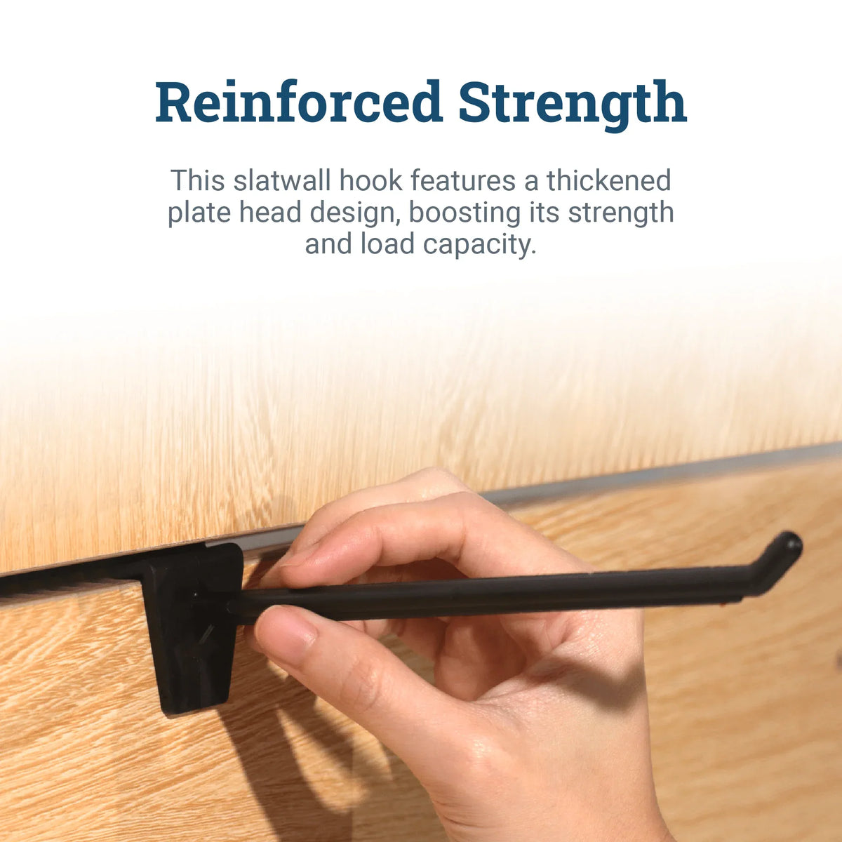 Slatwall Hooks - 8 inches - S-HWR-SLAT8 - Picture Hang Solutions