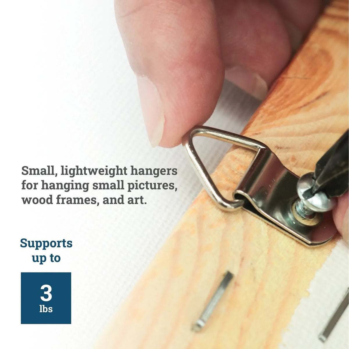 Small 1 - Hole Hanger with 6 x 3/4" Screws - S-HWR-3051-SPX - Picture Hang Solutions