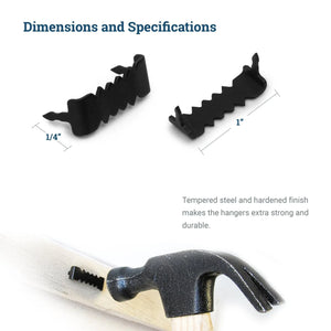 Small Sawtooth Nailess Black - S-HWR-3919X - Picture Hang Solutions