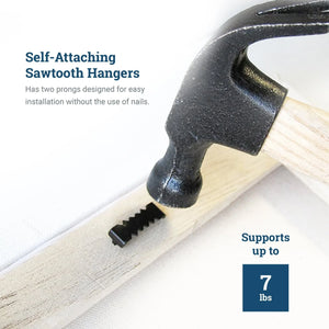 Small Sawtooth Nailess Black - S-HWR-3919X - Picture Hang Solutions