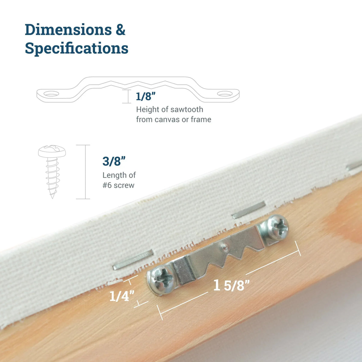 Small Sawtooth with Screws - S-HWR-2900X - Picture Hang Solutions
