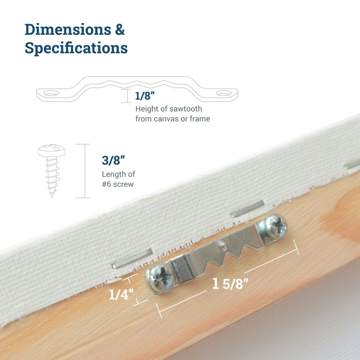 Small Sawtooth with Screws - HWR-2900X - Picture Hang Solutions