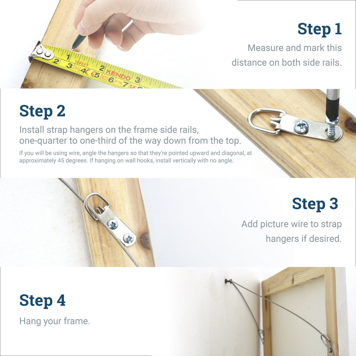 Small Strap Hanger - S-HWR-715X - Picture Hang Solutions