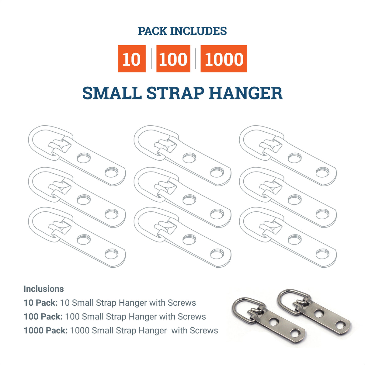 Small Strap Hanger - 1/78-Inch Long And 3/8-Inch Wide - Picture Hang  Solutions