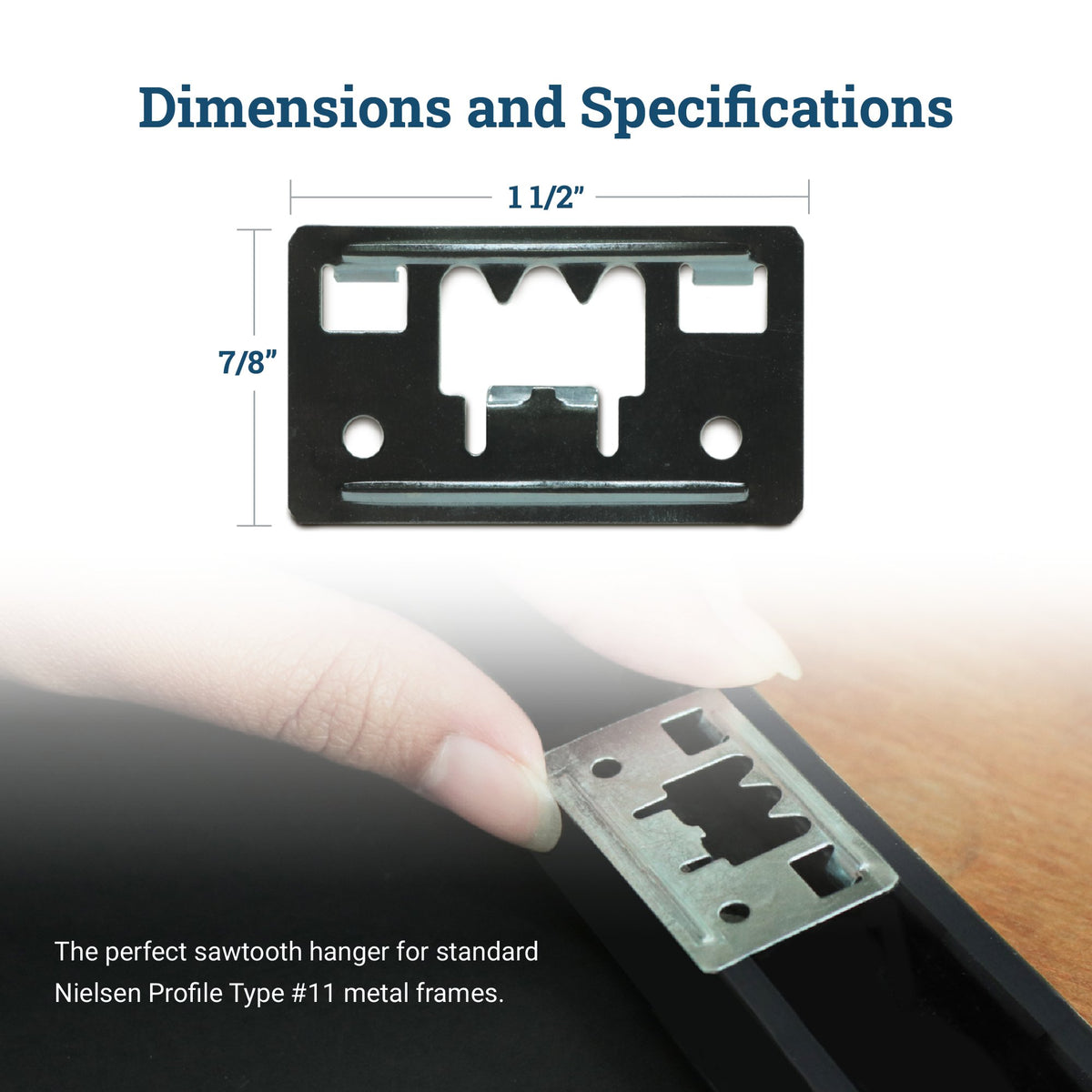 Snap-in Sawtooth for Metal Frames - HWR-07X - Picture Hang Solutions