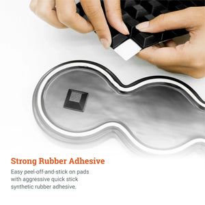 Square Tapered Tall Black Rubber Feet - S-VSQBB35 - Picture Hang Solutions