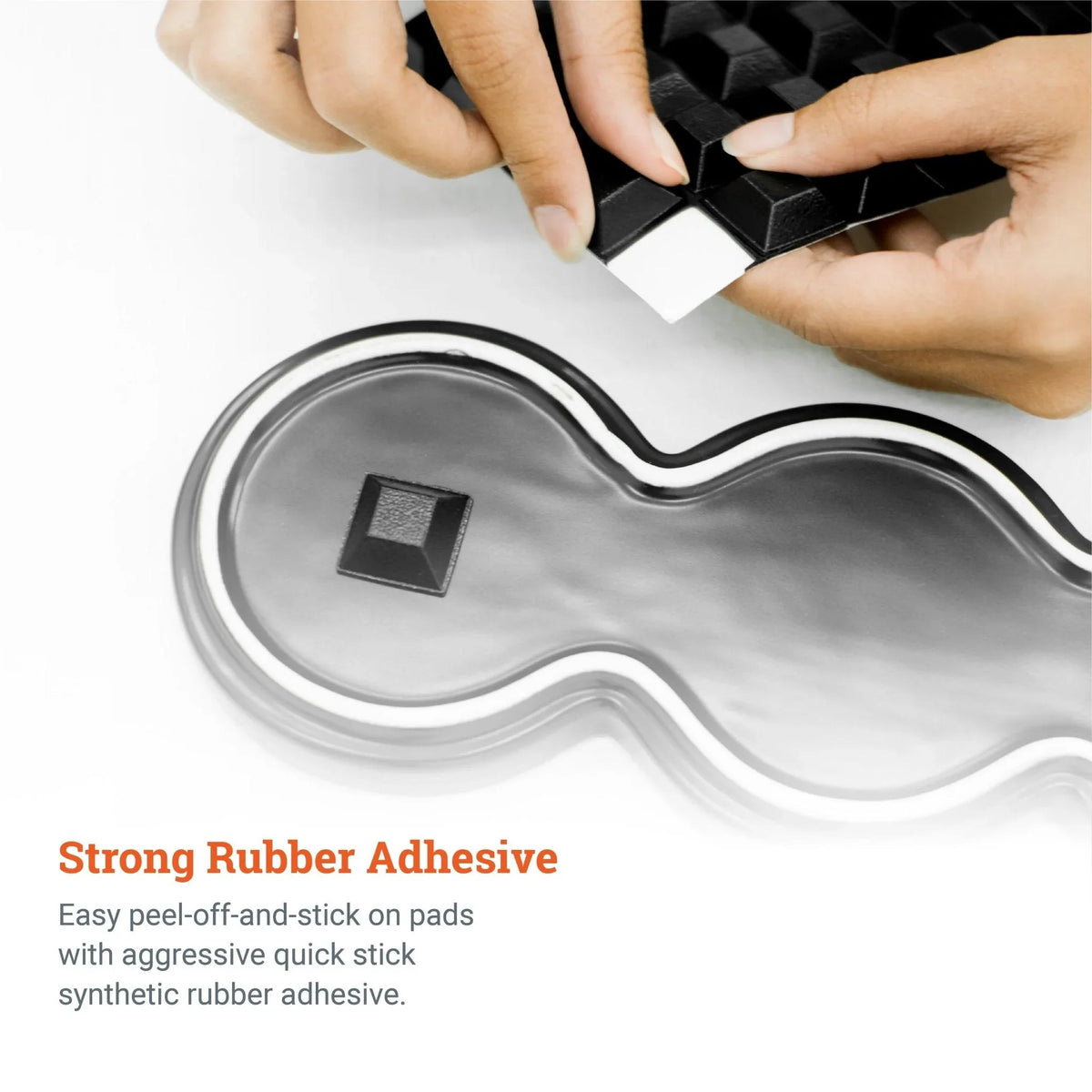 Square Tapered Tall Black Rubber Feet - S-VSQBB35 - Picture Hang Solutions