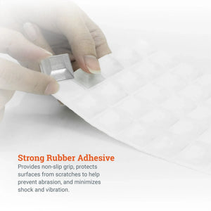 Square Tapered Tall Clear Rubber Feet - S-VSQBC35 - Picture Hang Solutions